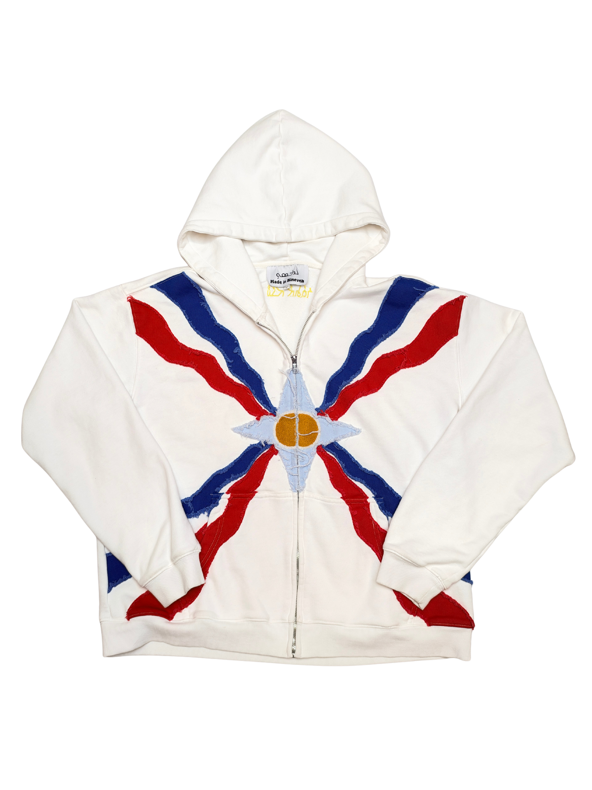 (PRE-ORDER) "Assyrian Flag" Distressed hoodie